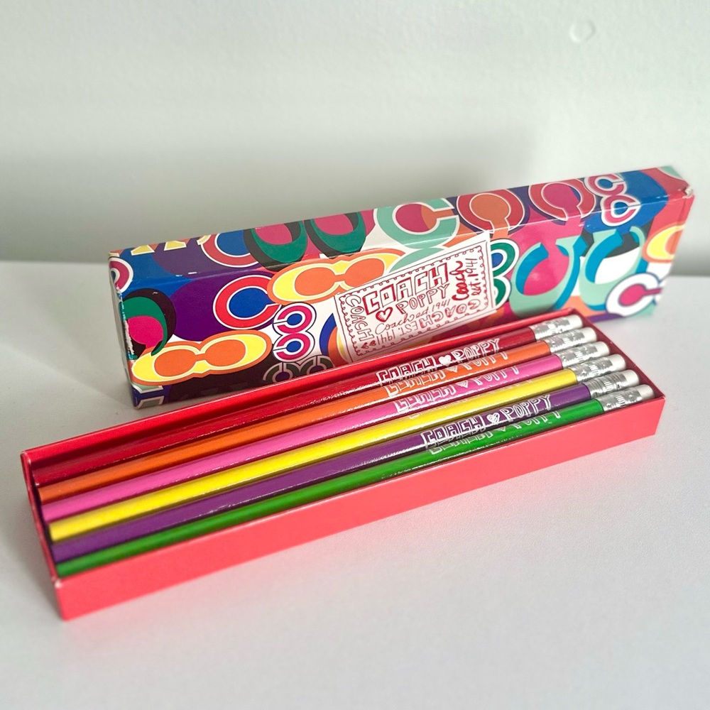 BNIB - Coach Poppy Limited Edition Collectors 12 Piece Pencil Box Set - Picture 4 of 12